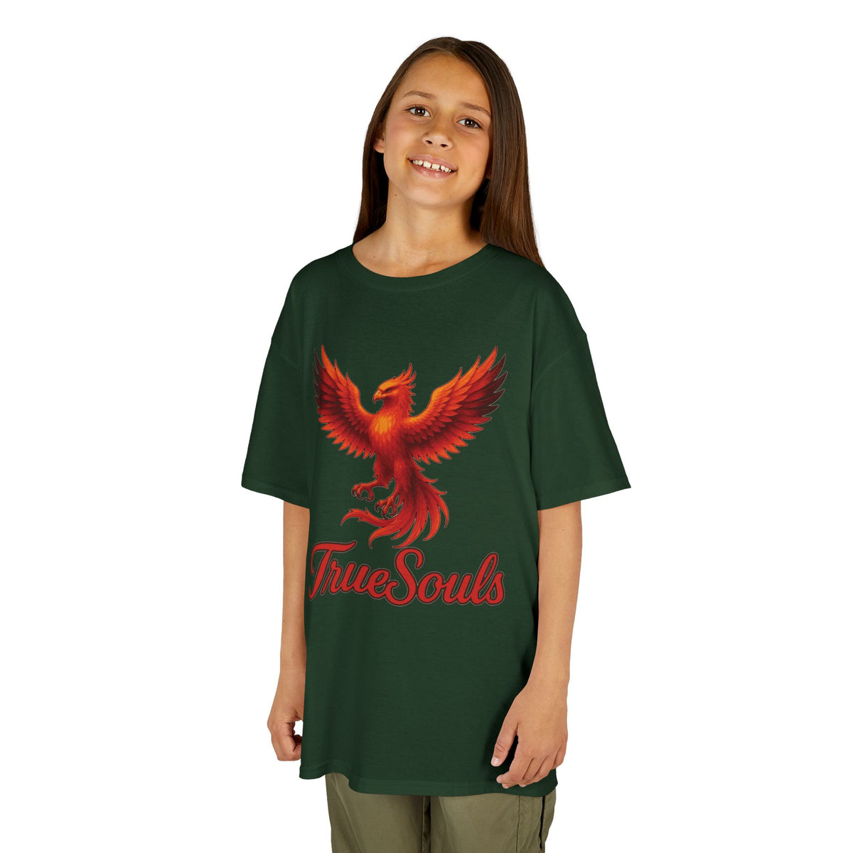 TrueSouls Colored Phoenix Graphic Youth T‑Shirt