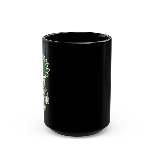 Pot Head Ceramic Mug - 11oz & 15oz Black Coffee Cup