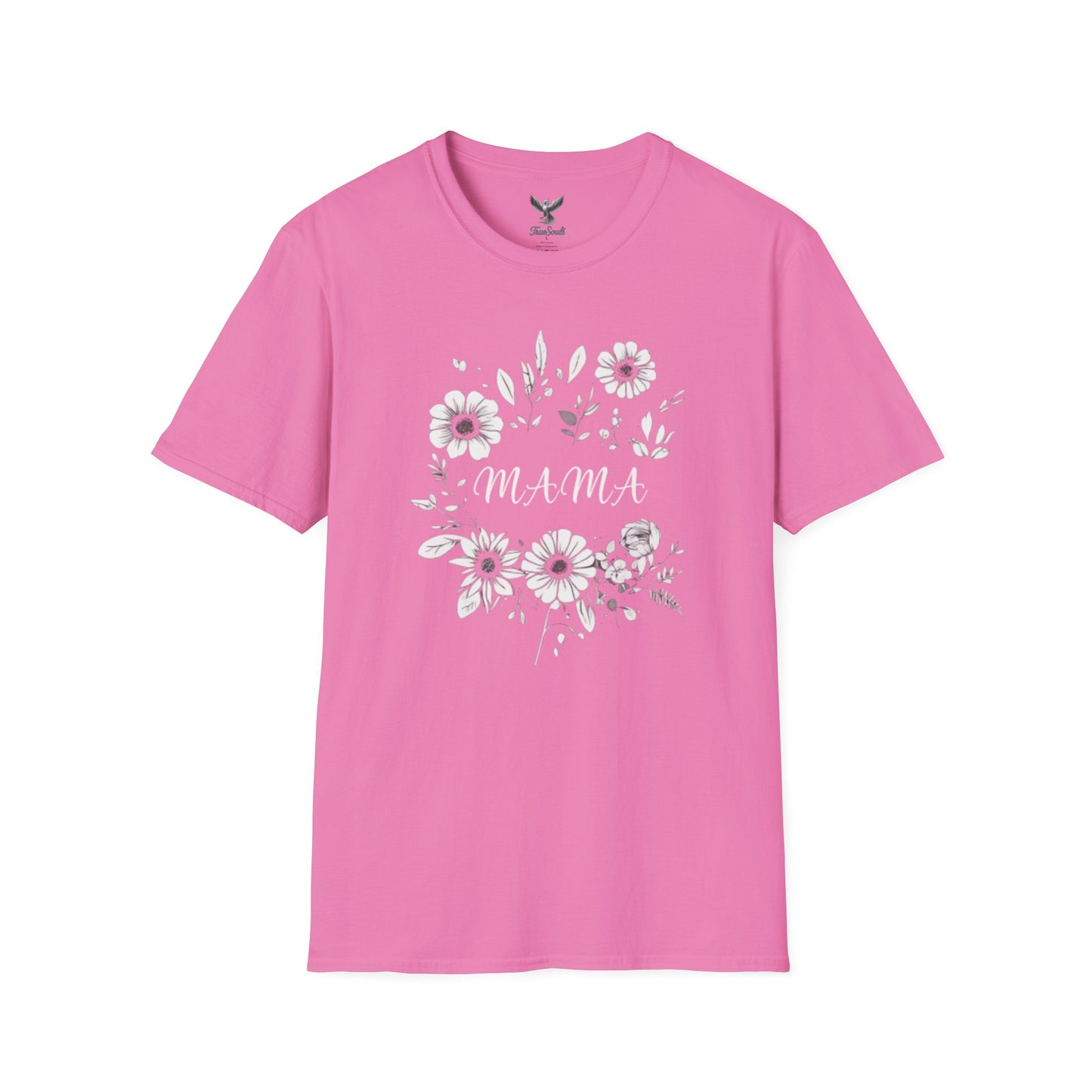 Mama- Flowers - Unisex Softstyle T-Shirt Graphic