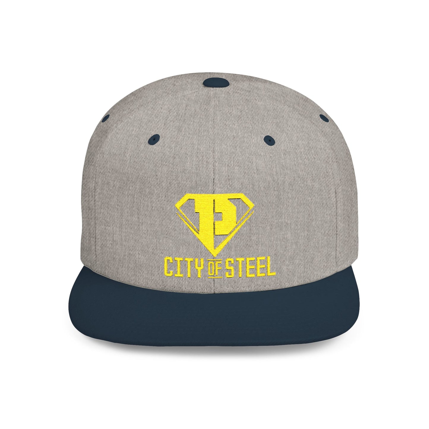 City Of Steel - Stylish Flat Bill Snapback Cap, Trendy Streetwear Hat for Men and Women, Cool Gift for Birthdays, Festivals, and Sports