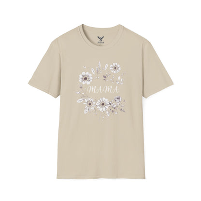 Mama- Flowers - Unisex Softstyle T-Shirt Graphic