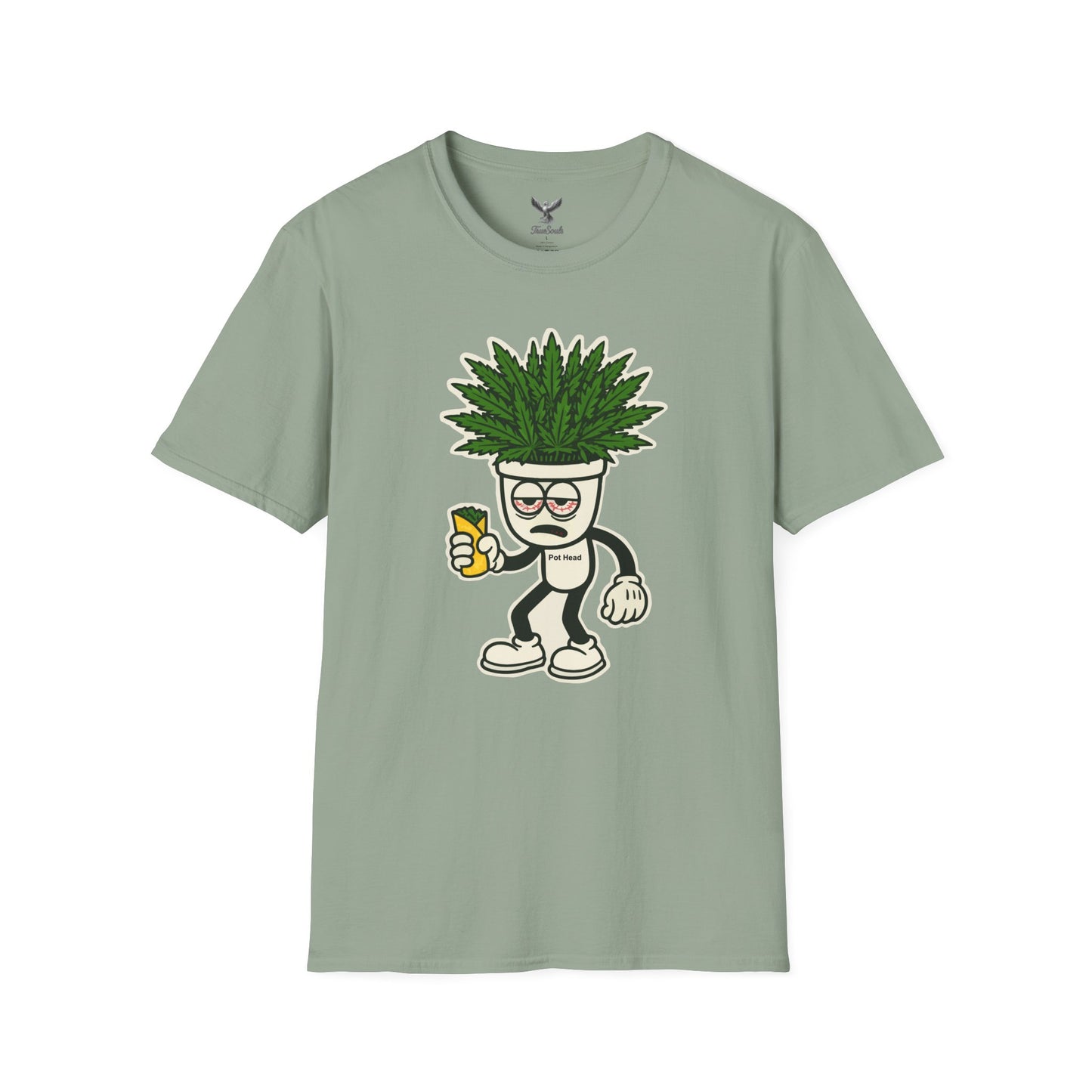 Pot Head - Funny Cannabis Plant T-Shirt - Unisex Softstyle Tee