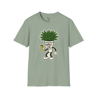 Pot Head - Funny Cannabis Plant T-Shirt - Unisex Softstyle Tee