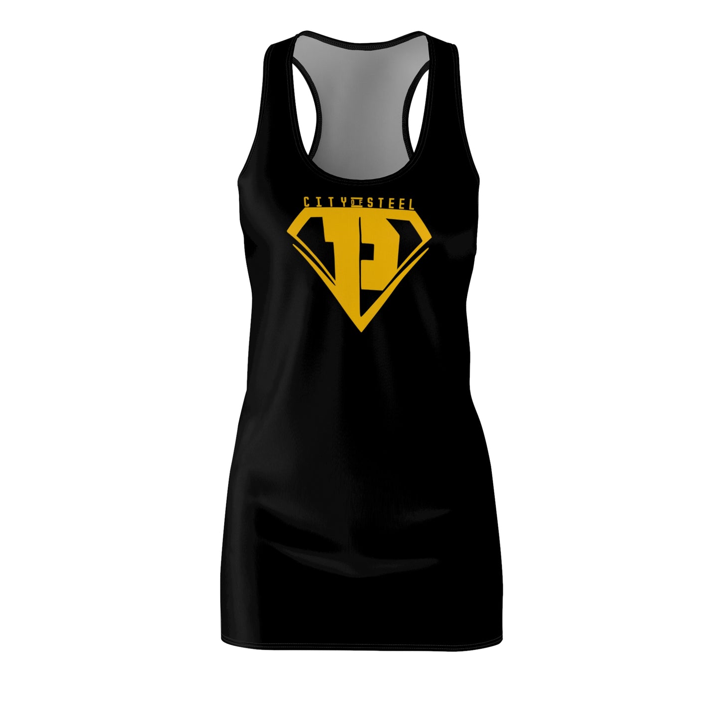 City of Steel Racerback Dress - Casual Summer Dress, Sportswear, Gift for Her, Activewear.