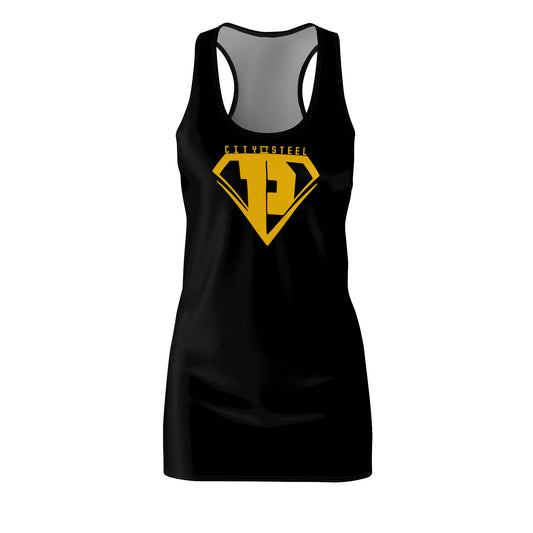 City of Steel Racerback Dress - Casual Summer Dress, Sportswear, Gift for Her, Activewear.