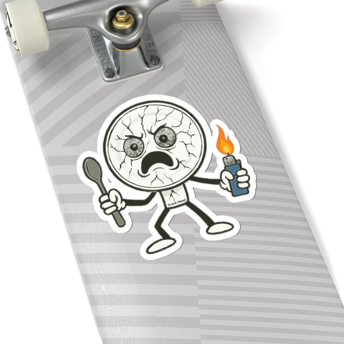 Crack Head Kiss-Cut Stickers - Bold Urban Design for Laptops, Water Bottles, Cars etc.