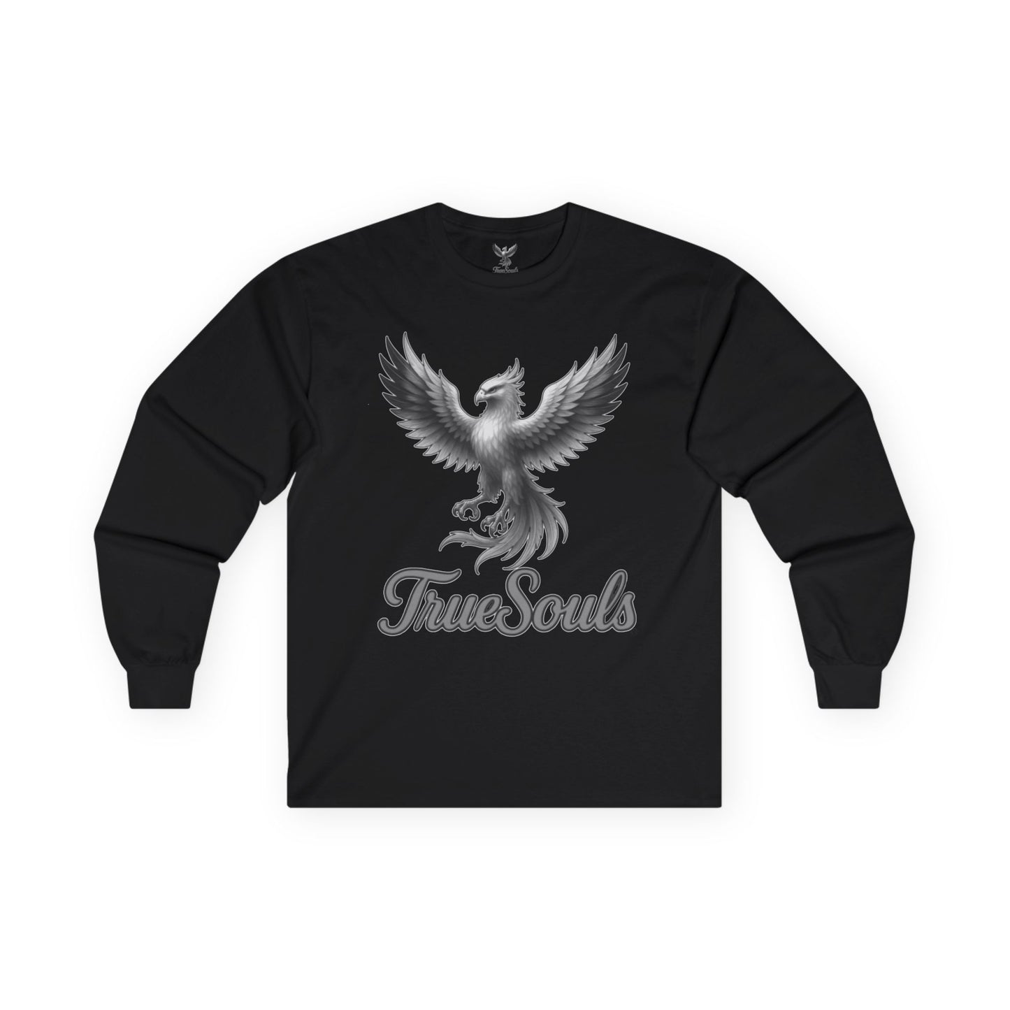 True Souls Black and White Phoenix Logo Long Sleeve Tee