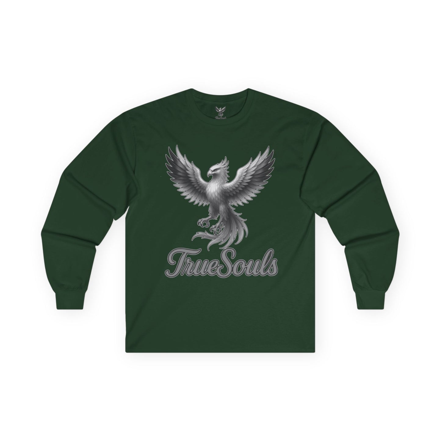 True Souls Black and White Phoenix Logo Long Sleeve Tee