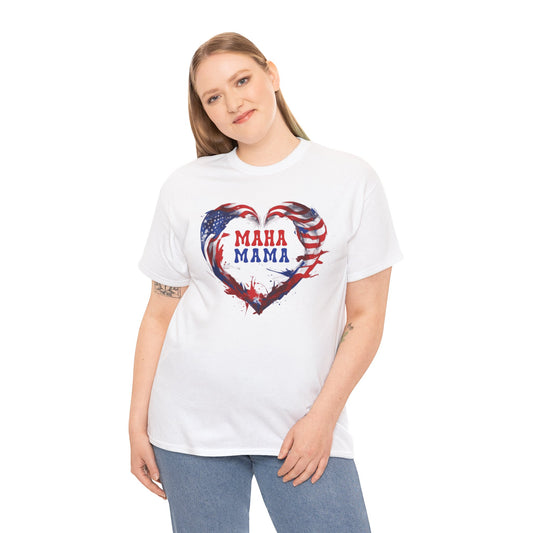 MAHA Mama Patriotic Heart Tee
