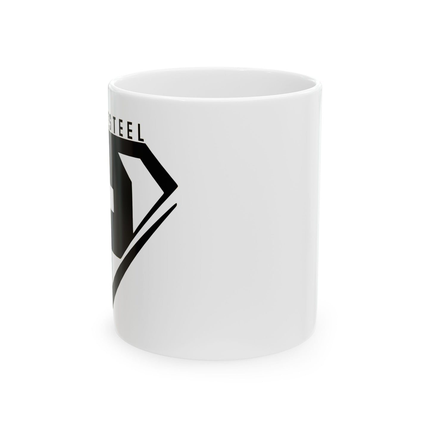City of Steel Black Out Mug - 11oz & 15oz Ceramic Coffee Cup