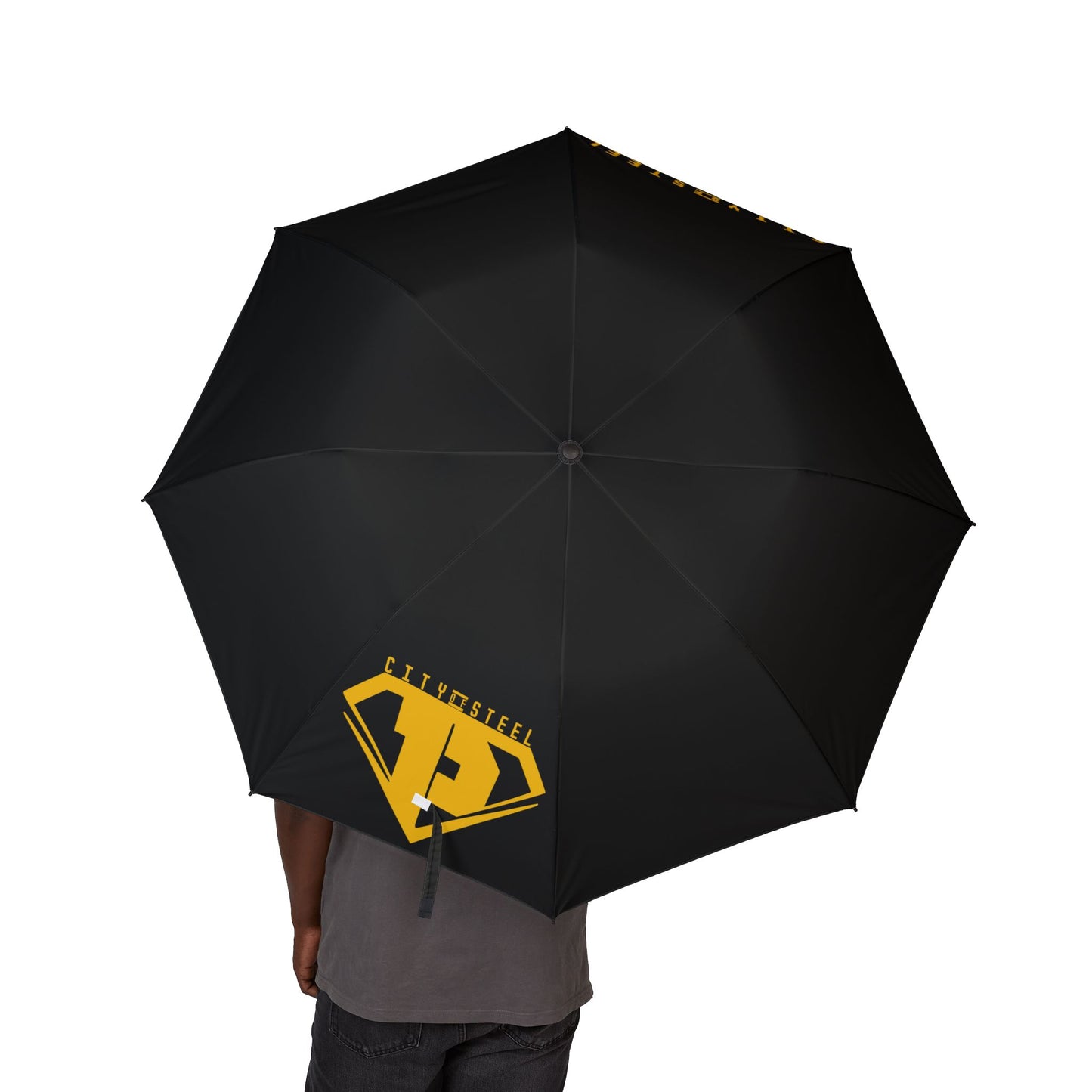 City of Steel Semi-Automatic Foldable Umbrella – Stylish & Functional Rain Gear