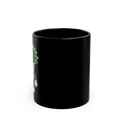 Pot Head Ceramic Mug - 11oz & 15oz Black Coffee Cup