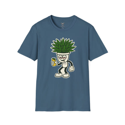 Pot Head - Funny Cannabis Plant T-Shirt - Unisex Softstyle Tee