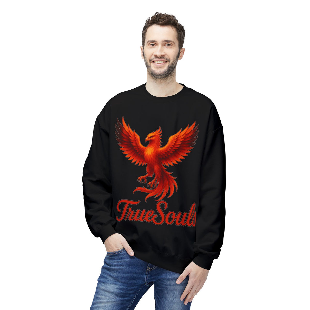 TrueSouls Red Phoenix Crewneck Sweatshirt