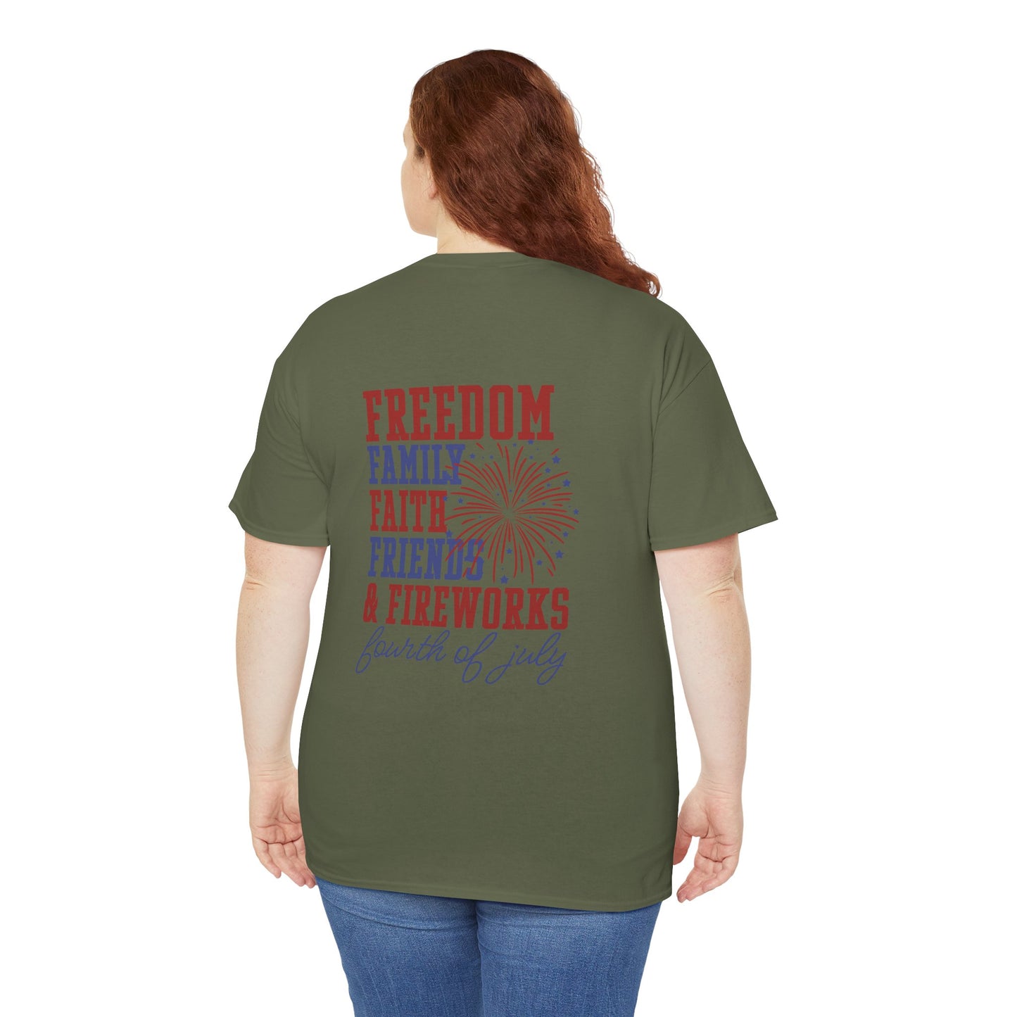 Fourth of July Freedom Tee - Unisex Cotton Shirt for Independence Day - Direct to Garment