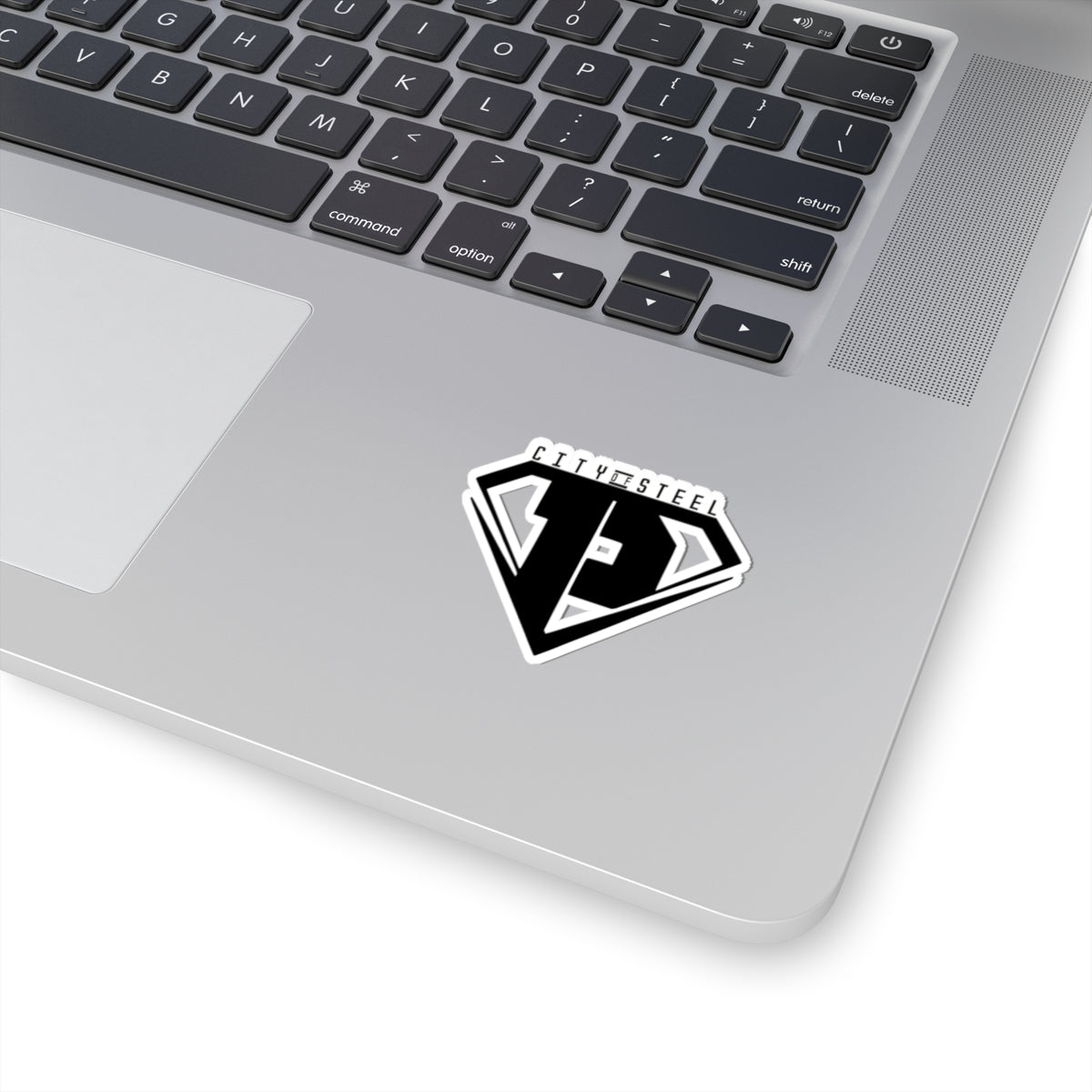 City of Steel Kiss-Cut Stickers - Bold Urban Design for Laptops, Water Bottles, Cars etc.
