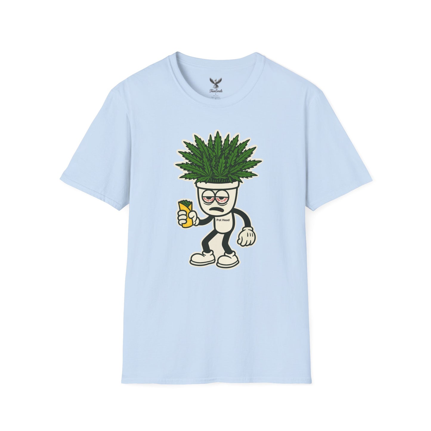 Pot Head - Funny Cannabis Plant T-Shirt - Unisex Softstyle Tee