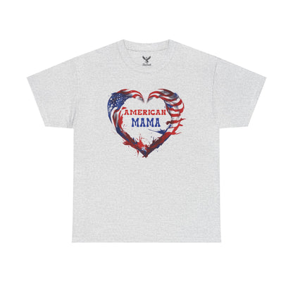 American Mama Heart Tee | Patriotic Shirt for Moms