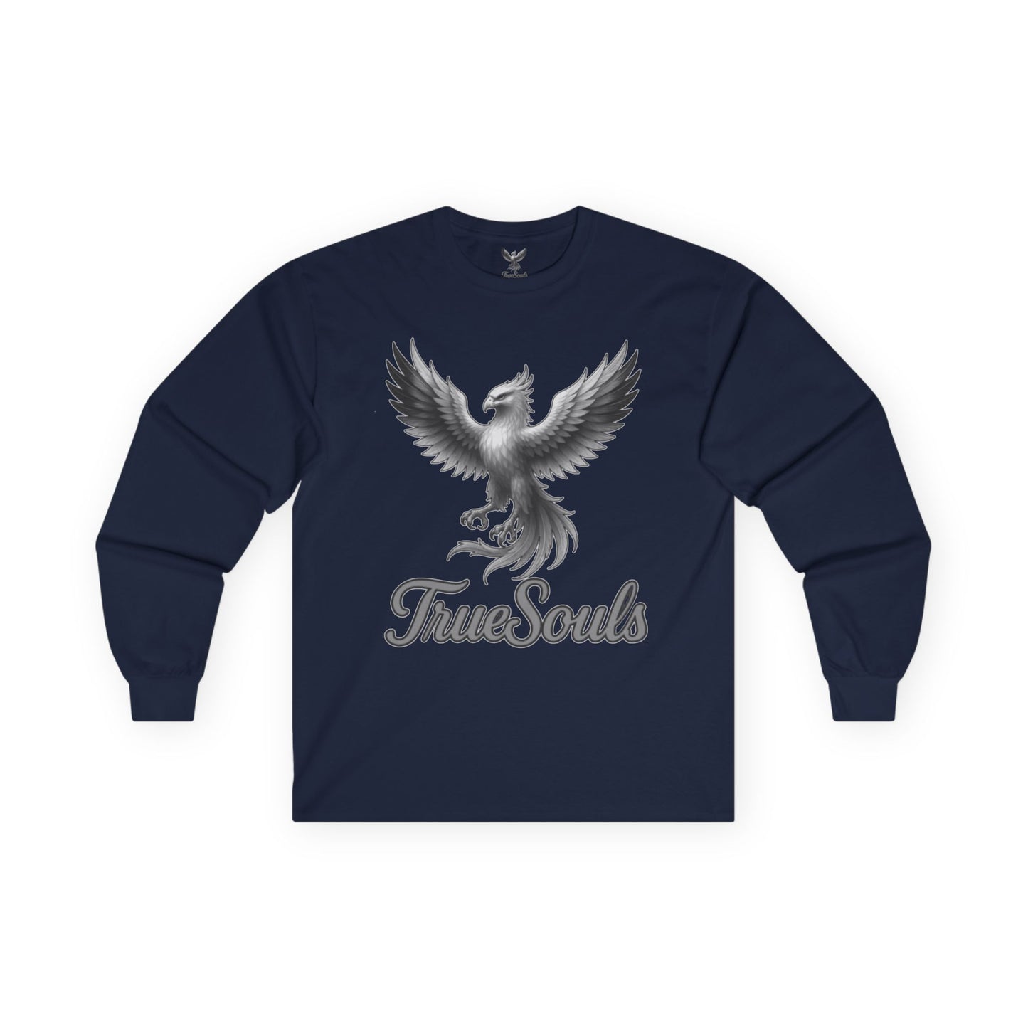 True Souls Black and White Phoenix Logo Long Sleeve Tee