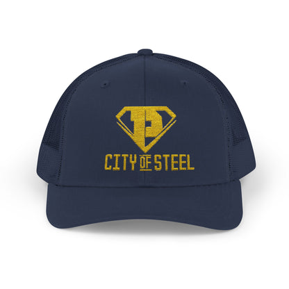 Steel City Snapback Trucker Cap | Perfect Gift for Sports Fans, Summer Outings, Outdoor Events, Festivals