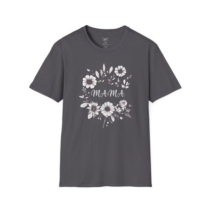 Mama- Flowers - Unisex Softstyle T-Shirt Graphic
