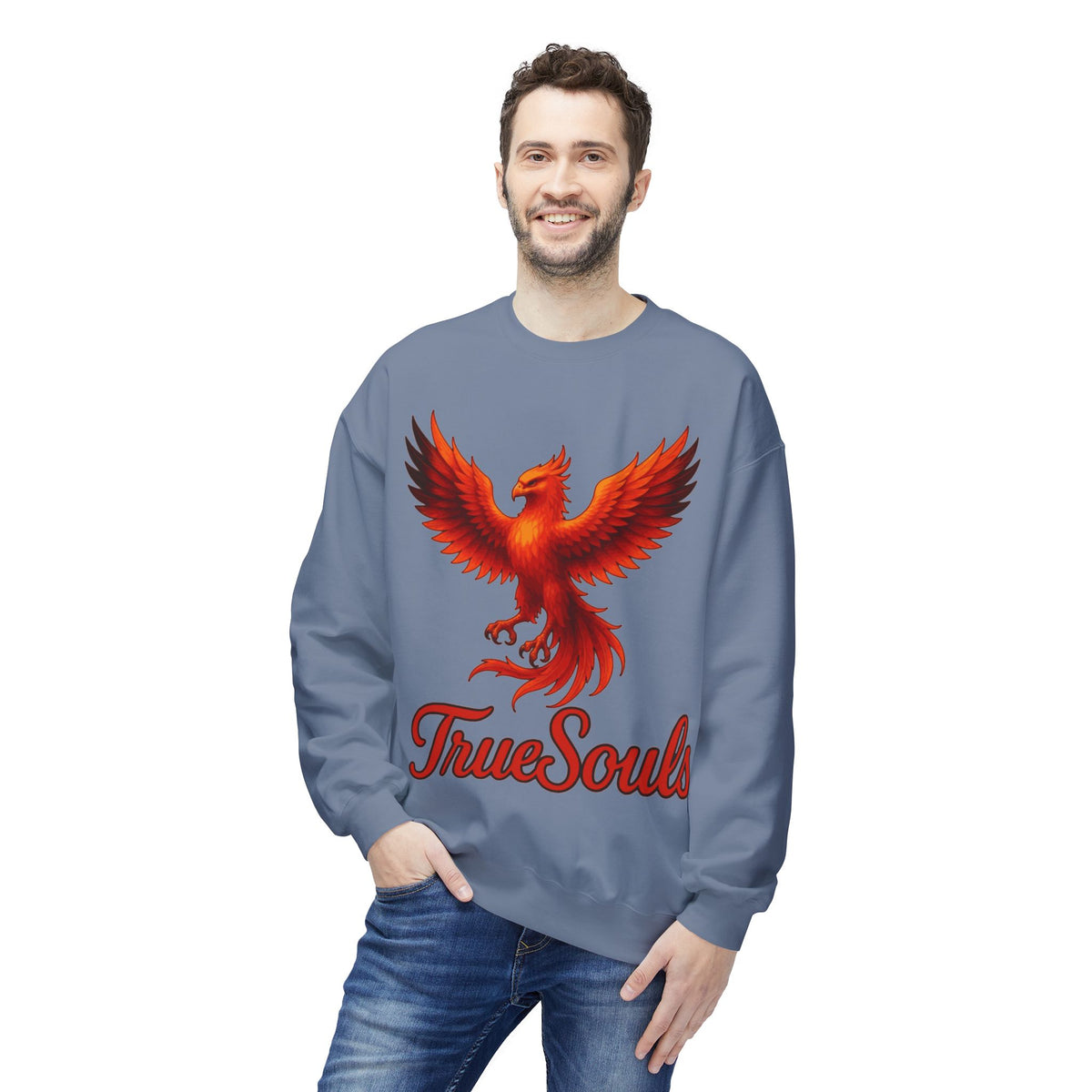 TrueSouls Red Phoenix Crewneck Sweatshirt
