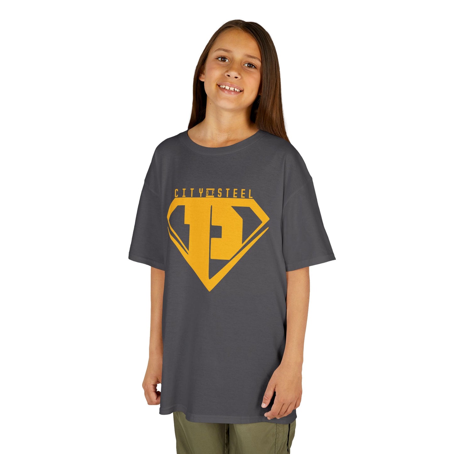Kids Unisex City of Steel Heavy Cotton Tee