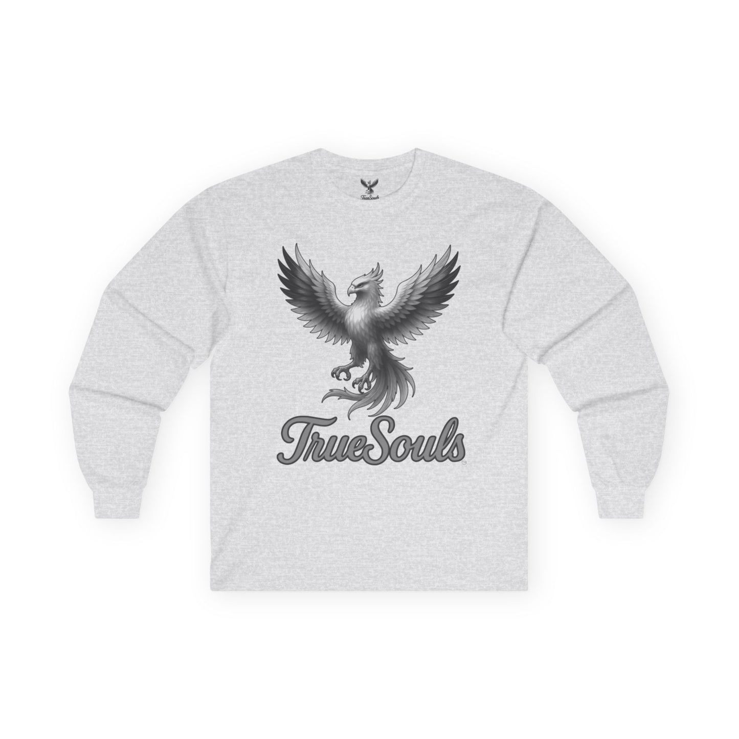 True Souls Black and White Phoenix Logo Long Sleeve Tee