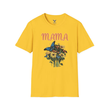 Mama - Flower Bouquet - Unisex Softstyle T-Shirt Graphic