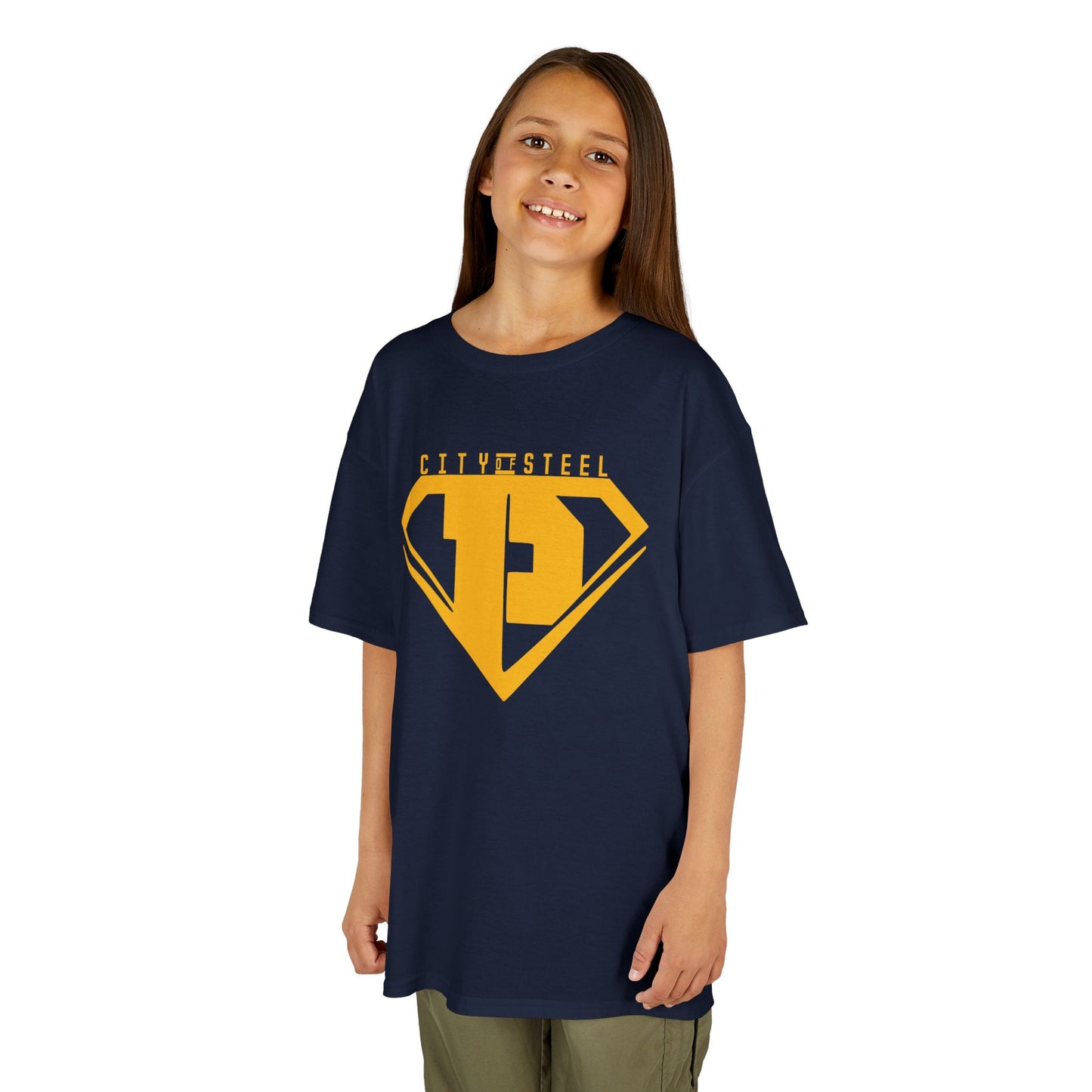 Kids Unisex City of Steel Heavy Cotton Tee