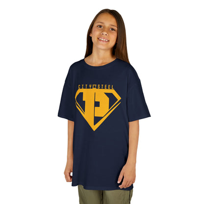 Kids Unisex City of Steel Heavy Cotton Tee
