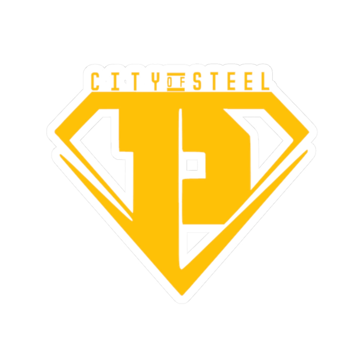 City of Steel Kiss-Cut Stickers - Perfect for Personalizing Laptops, Water Bottles, Cars, etc.
