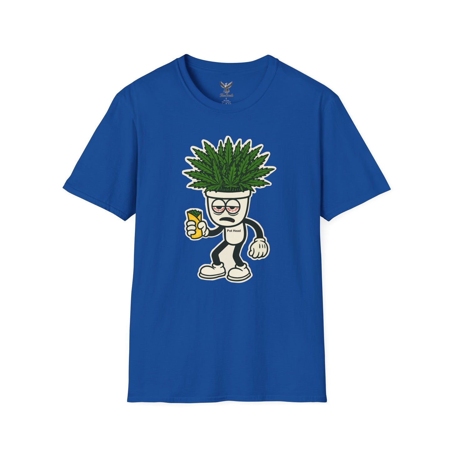 Pot Head - Funny Cannabis Plant T-Shirt - Unisex Softstyle Tee