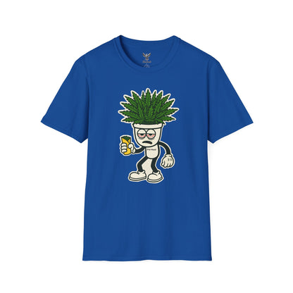 Pot Head - Funny Cannabis Plant T-Shirt - Unisex Softstyle Tee