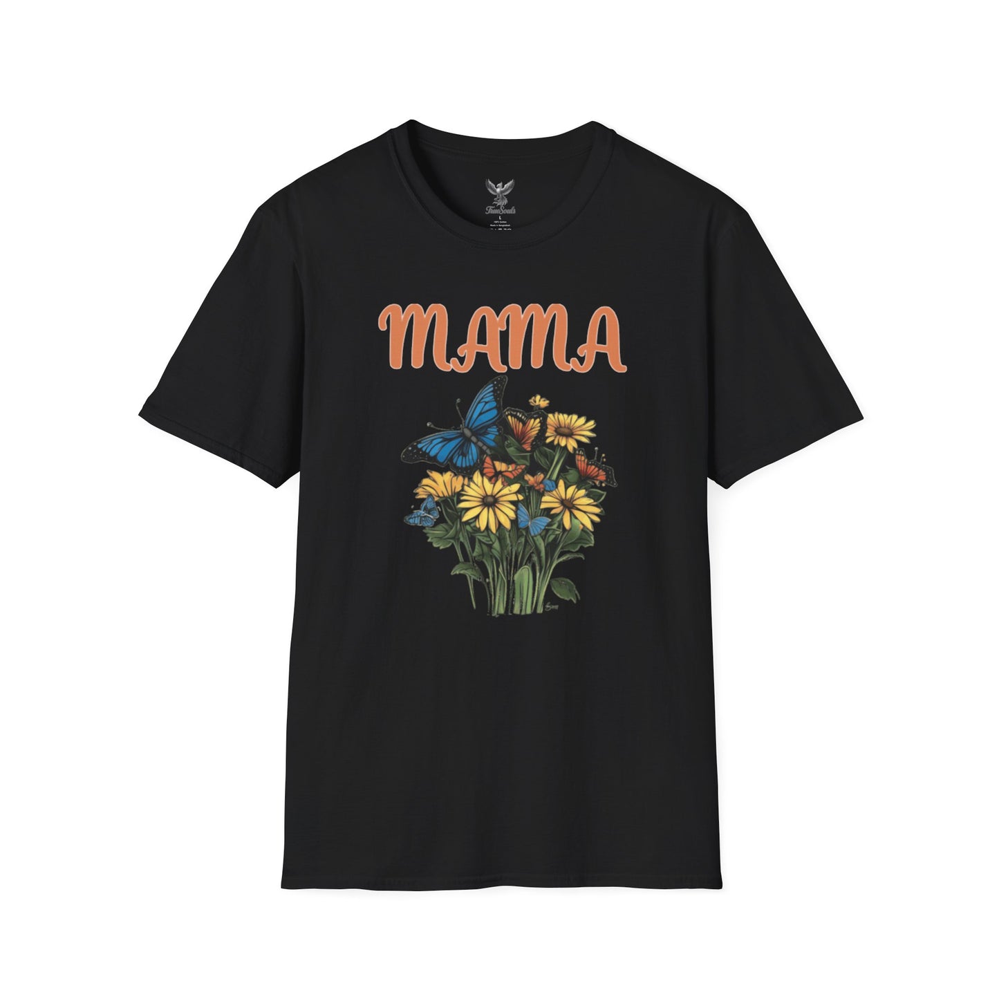Mama - Flower Bouquet - Unisex Softstyle T-Shirt Graphic