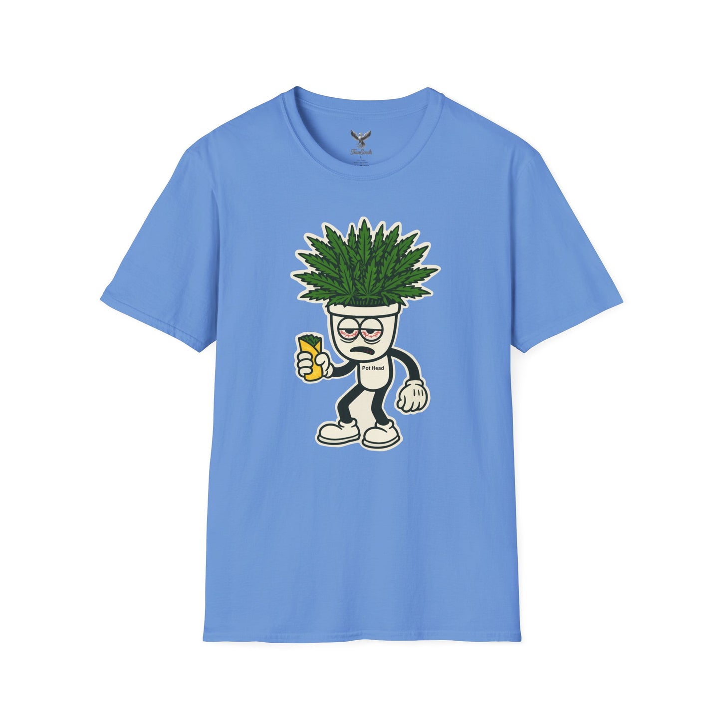 Pot Head - Funny Cannabis Plant T-Shirt - Unisex Softstyle Tee