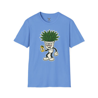 Pot Head - Funny Cannabis Plant T-Shirt - Unisex Softstyle Tee