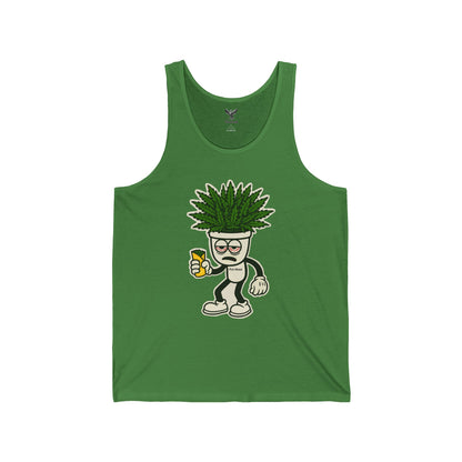 Pot Head - Unisex Jersey Tank - Bold Graphic Tee for Everyday Wear