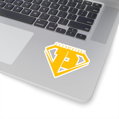 City of Steel Kiss-Cut Stickers - Perfect for Personalizing Laptops, Water Bottles, Cars, etc.