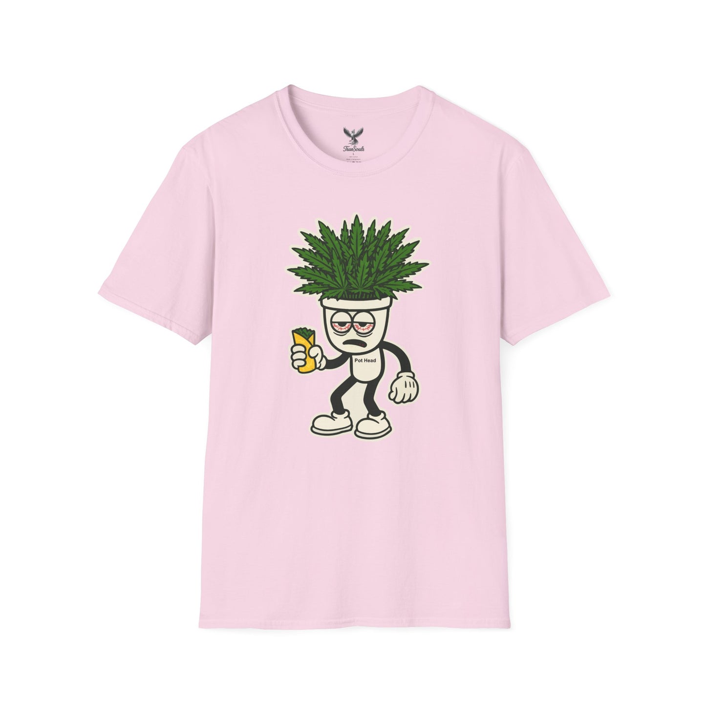 Pot Head - Funny Cannabis Plant T-Shirt - Unisex Softstyle Tee