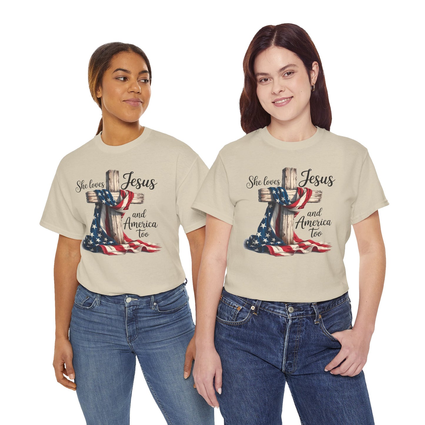 She Loves Jesus and America Too - Direct to Garment