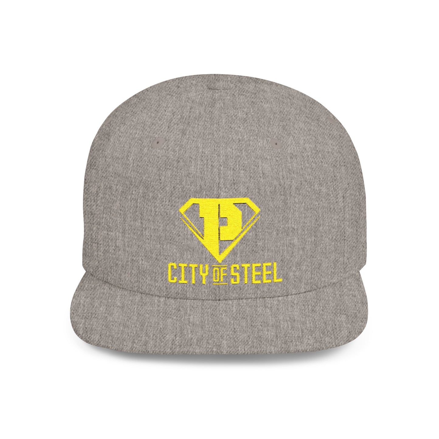 City Of Steel - Stylish Flat Bill Snapback Cap, Trendy Streetwear Hat for Men and Women, Cool Gift for Birthdays, Festivals, and Sports