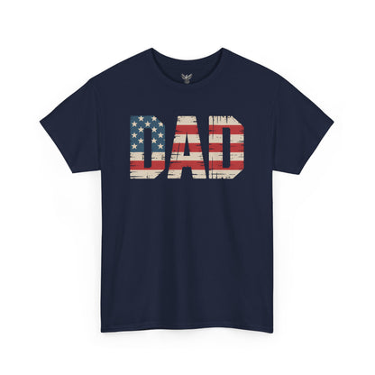 Patriotic Dad Tee - Unisex Heavy Cotton Shirt, Perfect for Father’s Day, Celebrations, Gifts, Casual Wear, BBQs