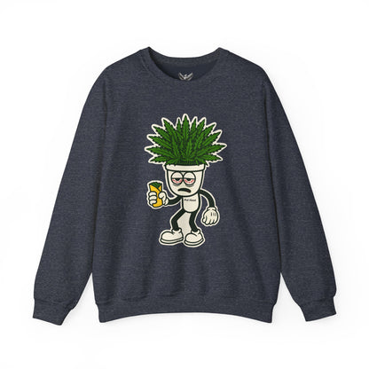Pot Head - Unisex Crewneck Sweatshirt - Comfortable Stylish Apparel for Everyday Wear