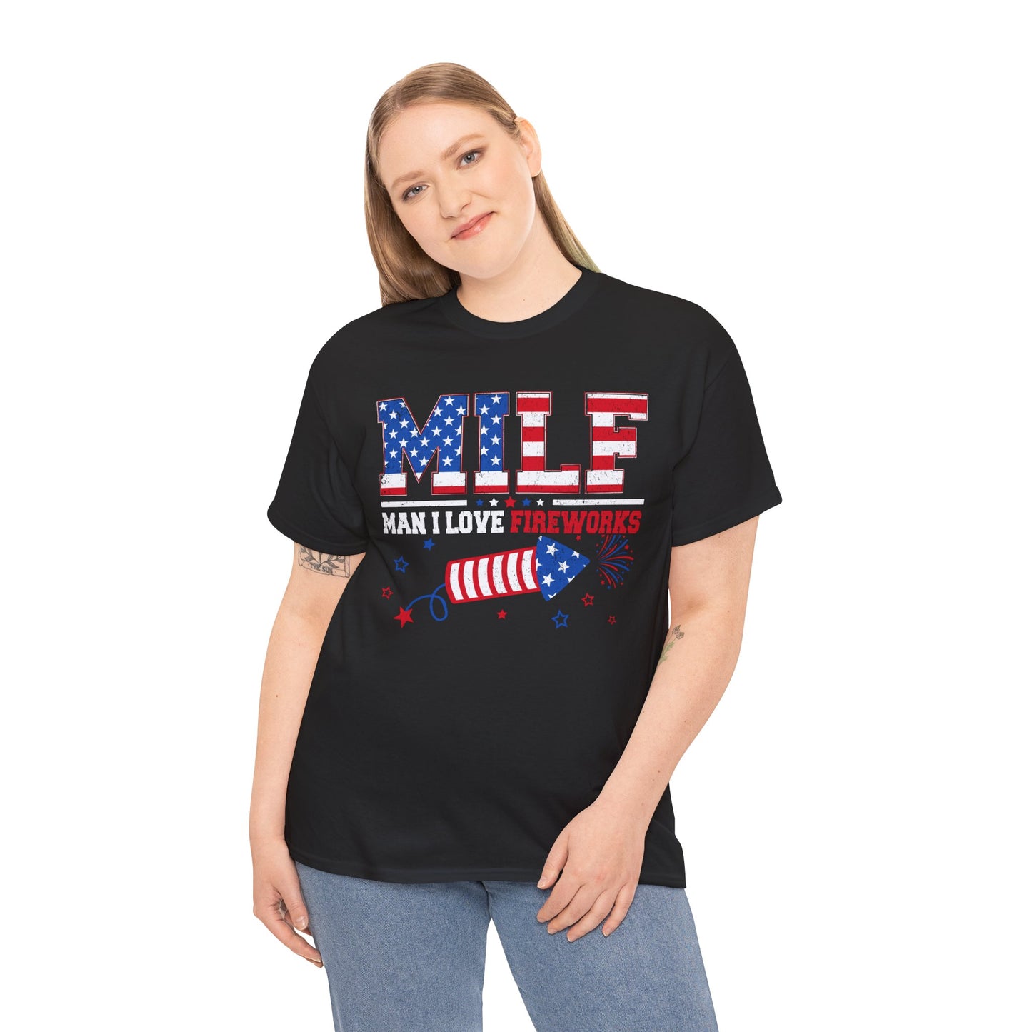 Patriotic MILF Fireworks Tee - Direct to Garment