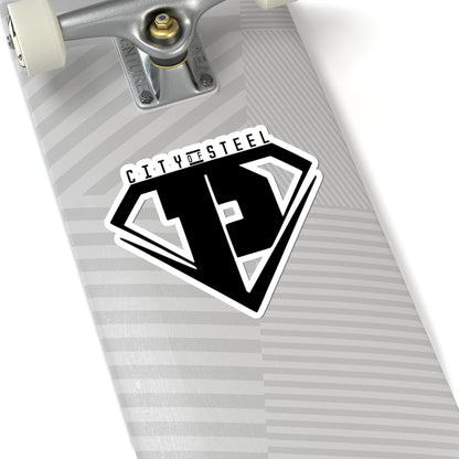 City of Steel Kiss-Cut Stickers - Bold Urban Design for Laptops, Water Bottles, Cars etc.