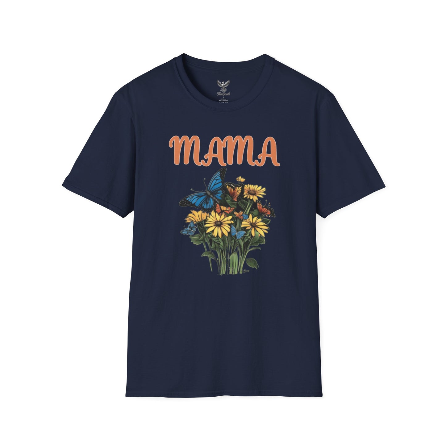 Mama - Flower Bouquet - Unisex Softstyle T-Shirt Graphic