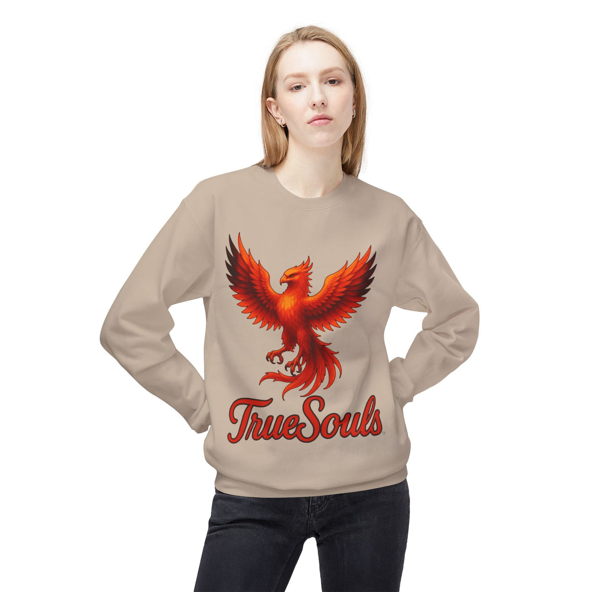 TrueSouls Red Phoenix Crewneck Sweatshirt