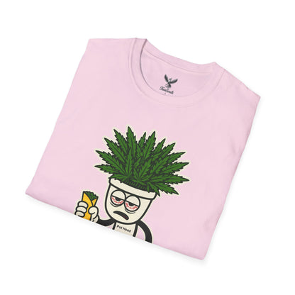 Pot Head - Funny Cannabis Plant T-Shirt - Unisex Softstyle Tee
