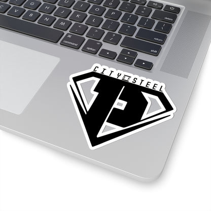 City of Steel Kiss-Cut Stickers - Bold Urban Design for Laptops, Water Bottles, Cars etc.